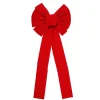 14" X 34" Red 9-Loop Velveteen Christmas Bow Decoration