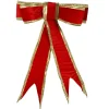 2'X3'Red Structured Bow Gold-Edge W/P