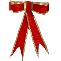 2'X3'Red Structured Bow Gold-Edge W/P