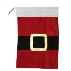 18" X 26" Santa Claus Belt Buckle Christmas Gift Bag Sack
