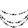1.5' X 7" Shiny Black Beaded Jewel Drape Artificial Christmas Garland