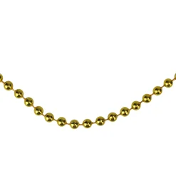 15' X 0.25" Shiny Celestial Gold Beaded Artificial Christmas Garland - Unlit