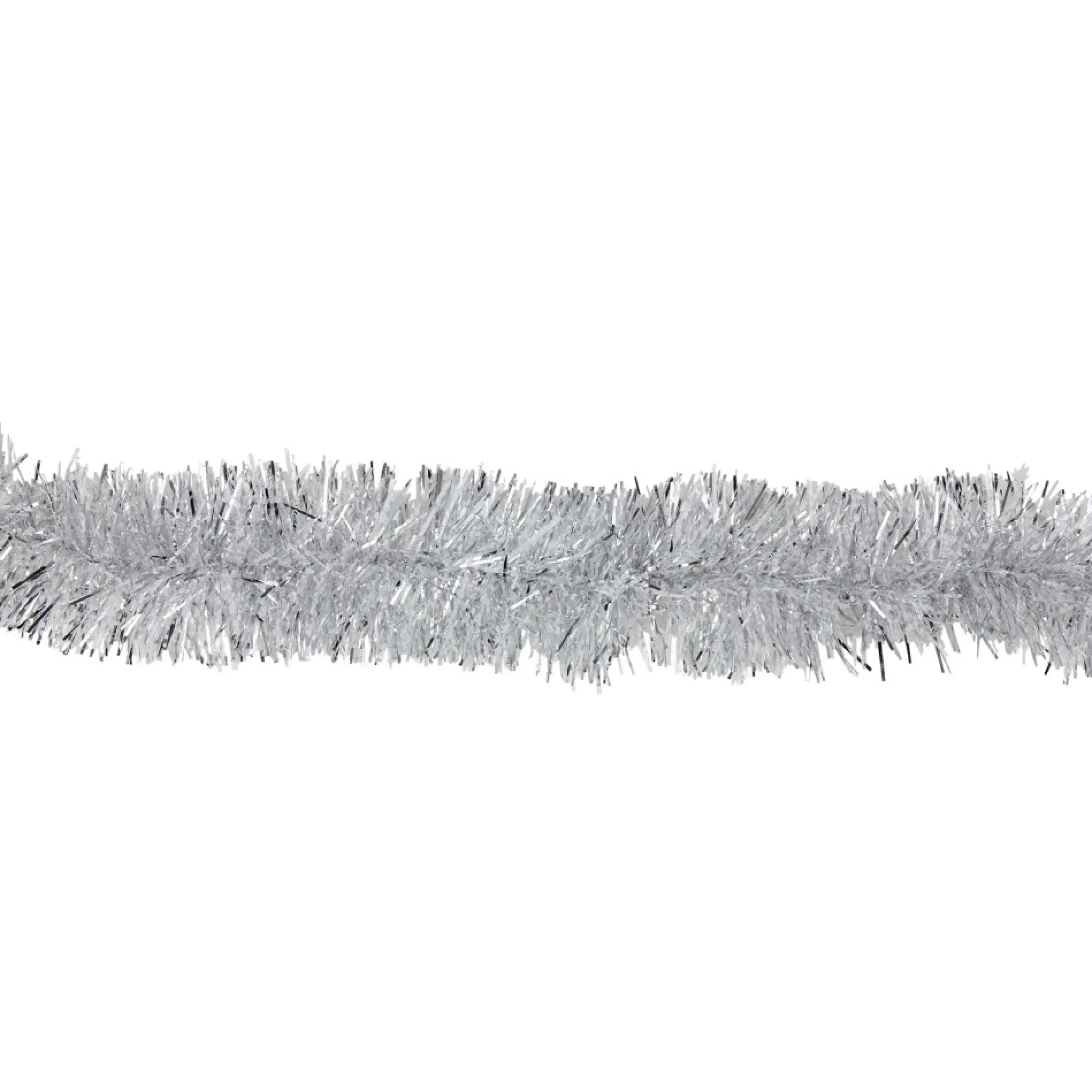 12' X 2.25" Shiny Silver Snowblush Christmas Garland - Unlit