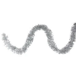 50' X 2.25" Silver Tinsel Artificial Christmas Garland - Unlit