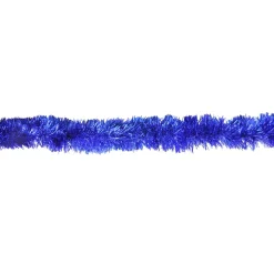 12' X 2.5" Traditional Tinsel Lavish Blue Artificial Christmas Garland - Unlit