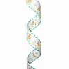 3' X 1" White And Blue Twisted Christmas Garland - Unlit