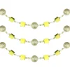 6' X 1" White And Gold Glitter Beaded Artificial Christmas Garland - Unlit