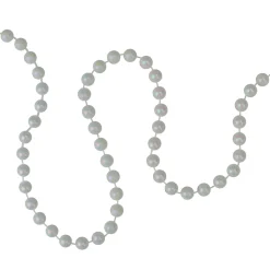 15' X 0.25" White Pearl Beaded Artificial Christmas Garland