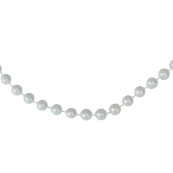 15' X 0.25" White Pearl Beaded Artificial Christmas Garland