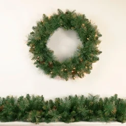9' X 10 Yorkshire Pine Artificial Christmas Garland - Unlit