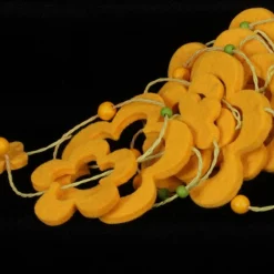 Yellow Felt Flower Garland Decoration 59" X 19.8 Yards